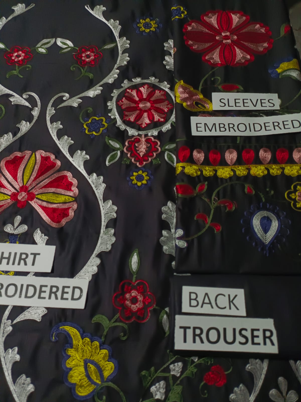 Khaddar 3 Piece Embroidered Dress -274