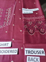 Dhanak 3 Piece Embroidered Dress - 289