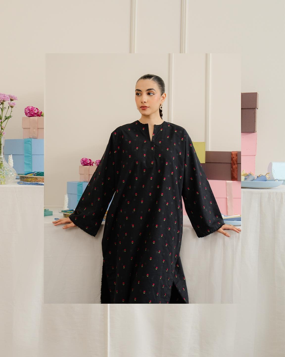 Khaddar 2 Piece Embroidered Dress - 297