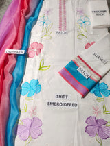 Lawn 3 Piece Embroidered Dress -250