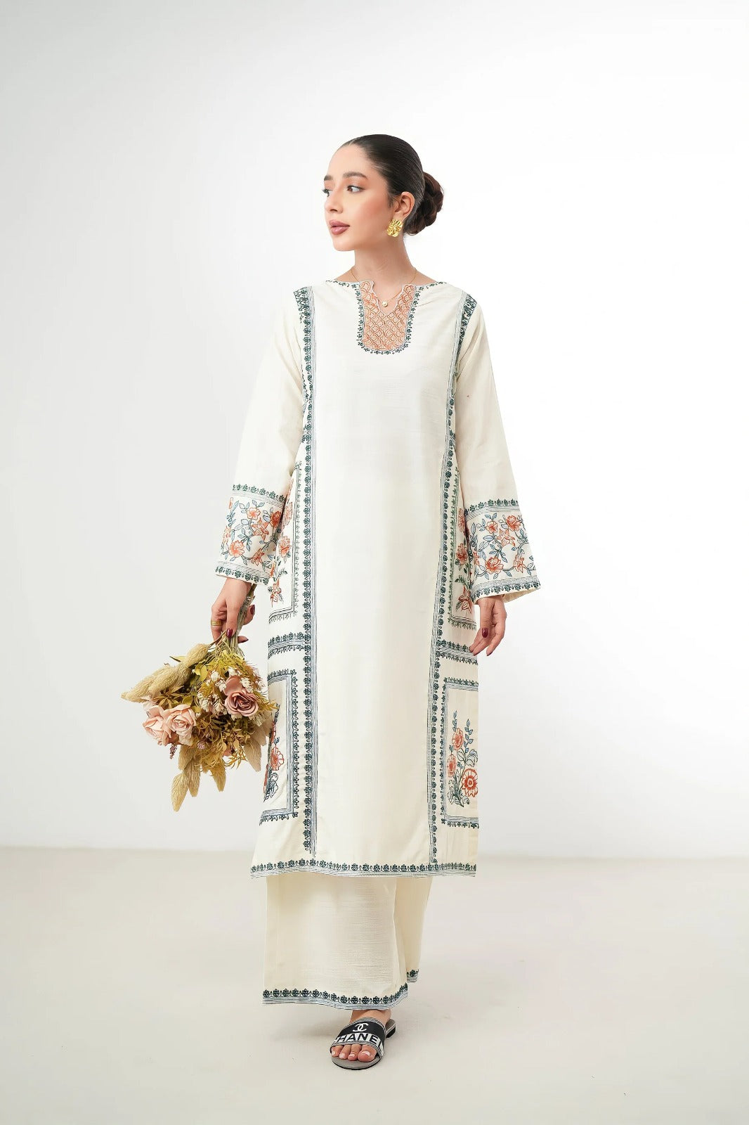Lawn 2 Piece Embroidered Dress - 308