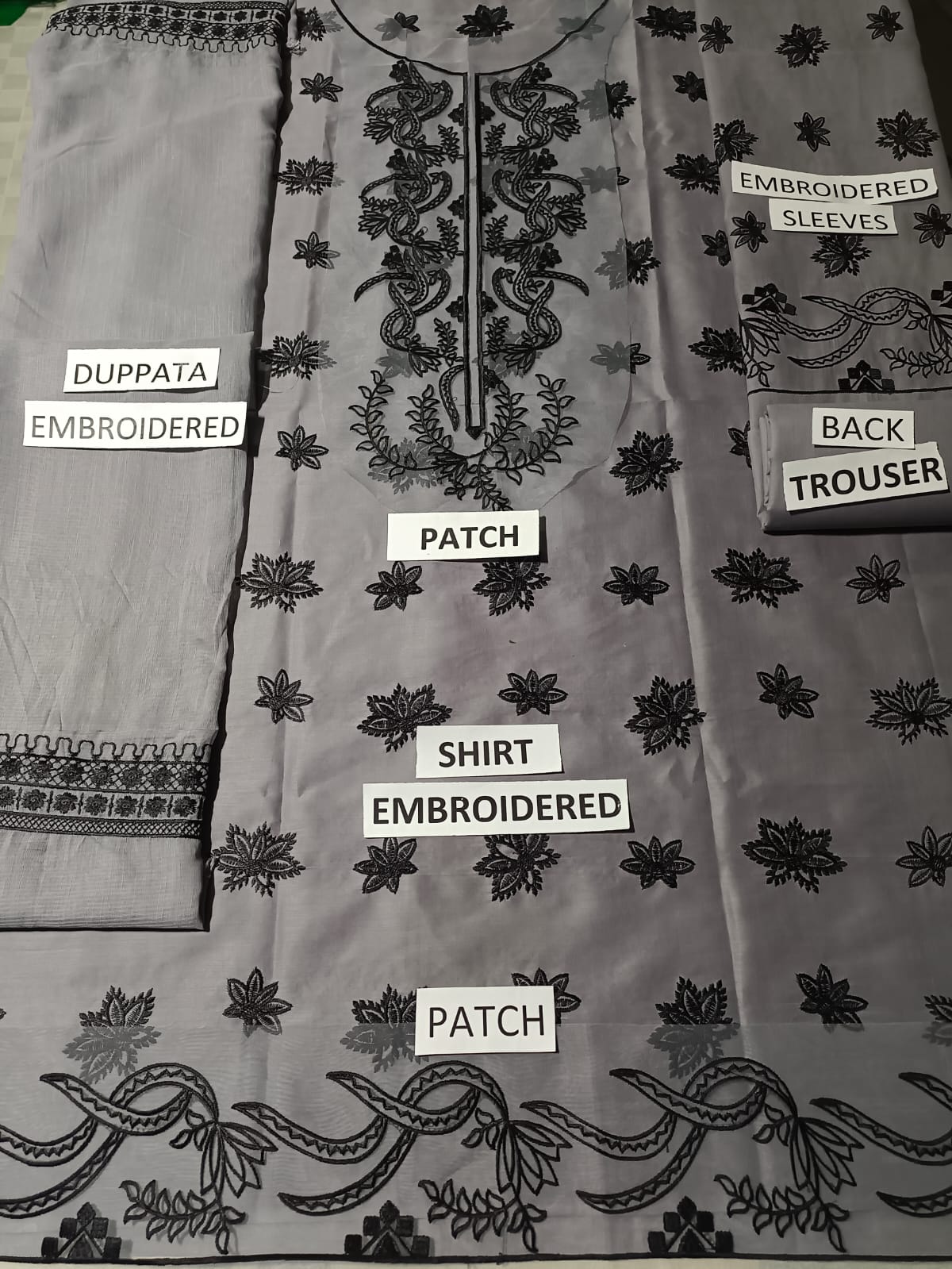 Lawn 3 Piece Embroidered Dress - 269