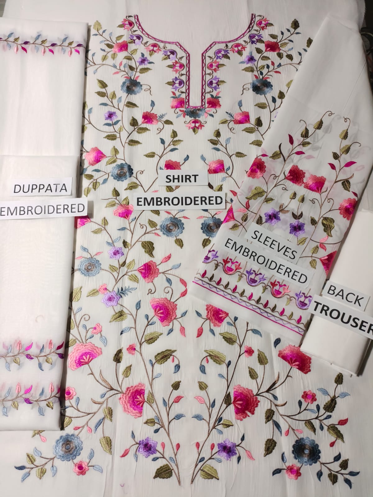 Lawn 3 Piece Embroidered Dress - 310