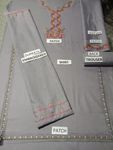 Lawn 3 Piece Embroidered Dress - 315