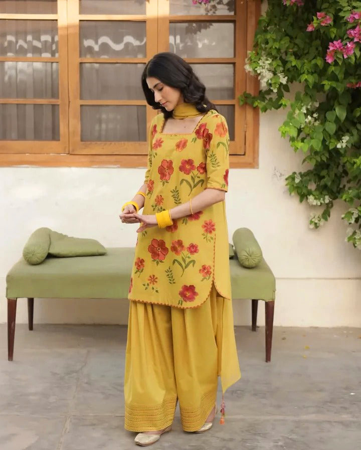 Lawn 3 Piece Embroidered Dress - 388