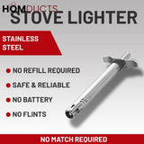 The Suraj Deep Stainless Steel Kitchen Gas Lighter is an essential tool for every kitchen