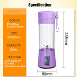 Portable Juicer Blender – 380mL USB Rechargeable