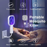 LED Light for Effective Attraction: Equipped with a Purple LED light, this electric mosquito swatter attracts mosquitoes