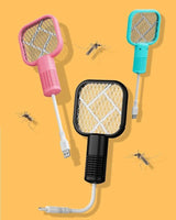 LED Light for Effective Attraction: Equipped with a Purple LED light, this electric mosquito swatter attracts mosquitoes
