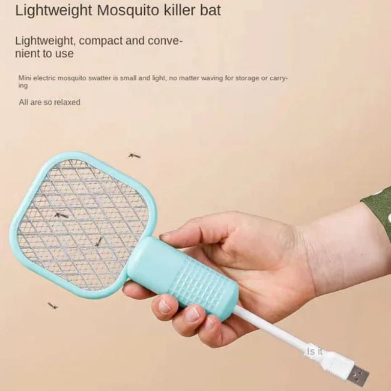 LED Light for Effective Attraction: Equipped with a Purple LED light, this electric mosquito swatter attracts mosquitoes