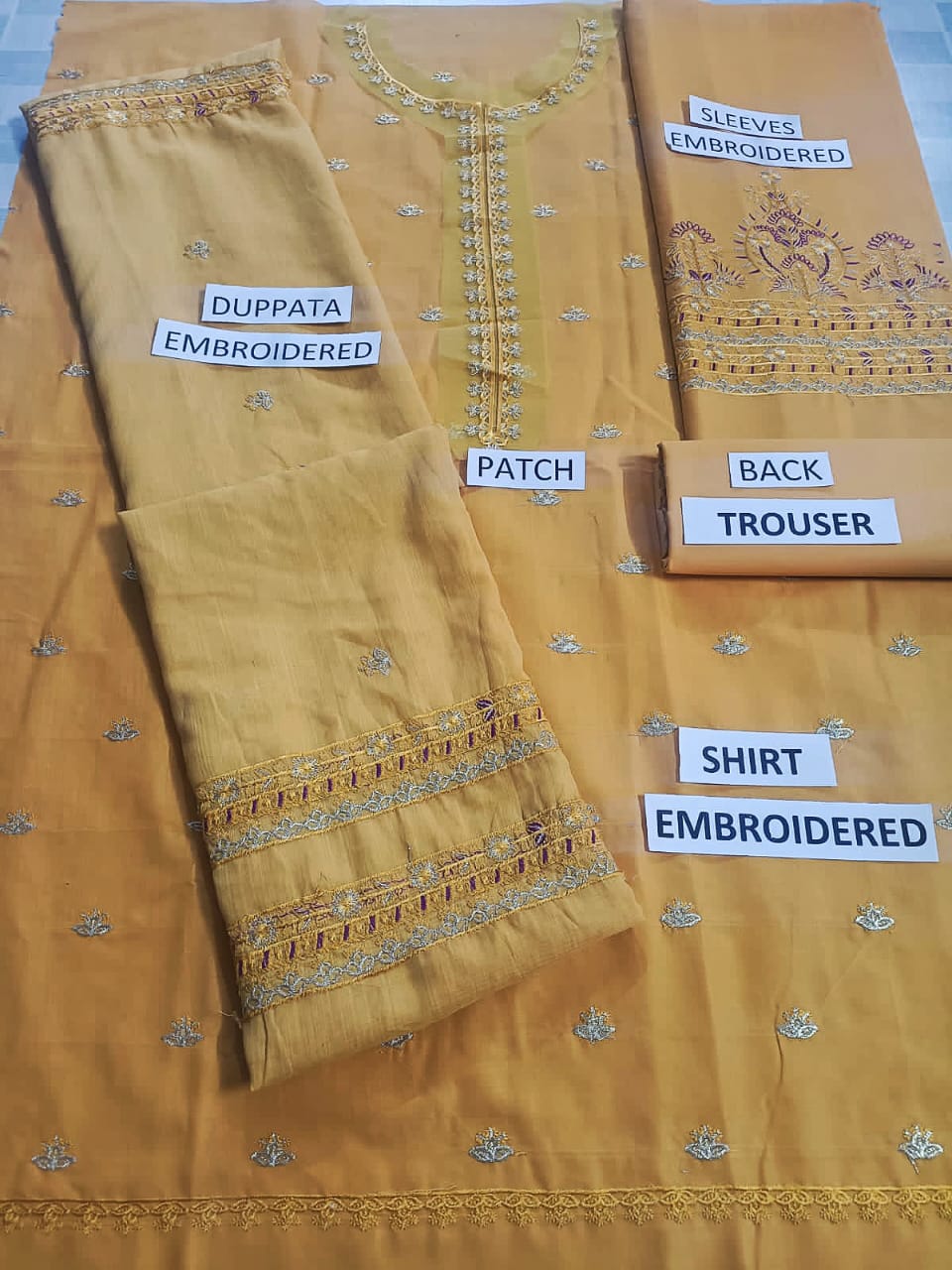 Lawn 3 Piece Embroidered Dress -180