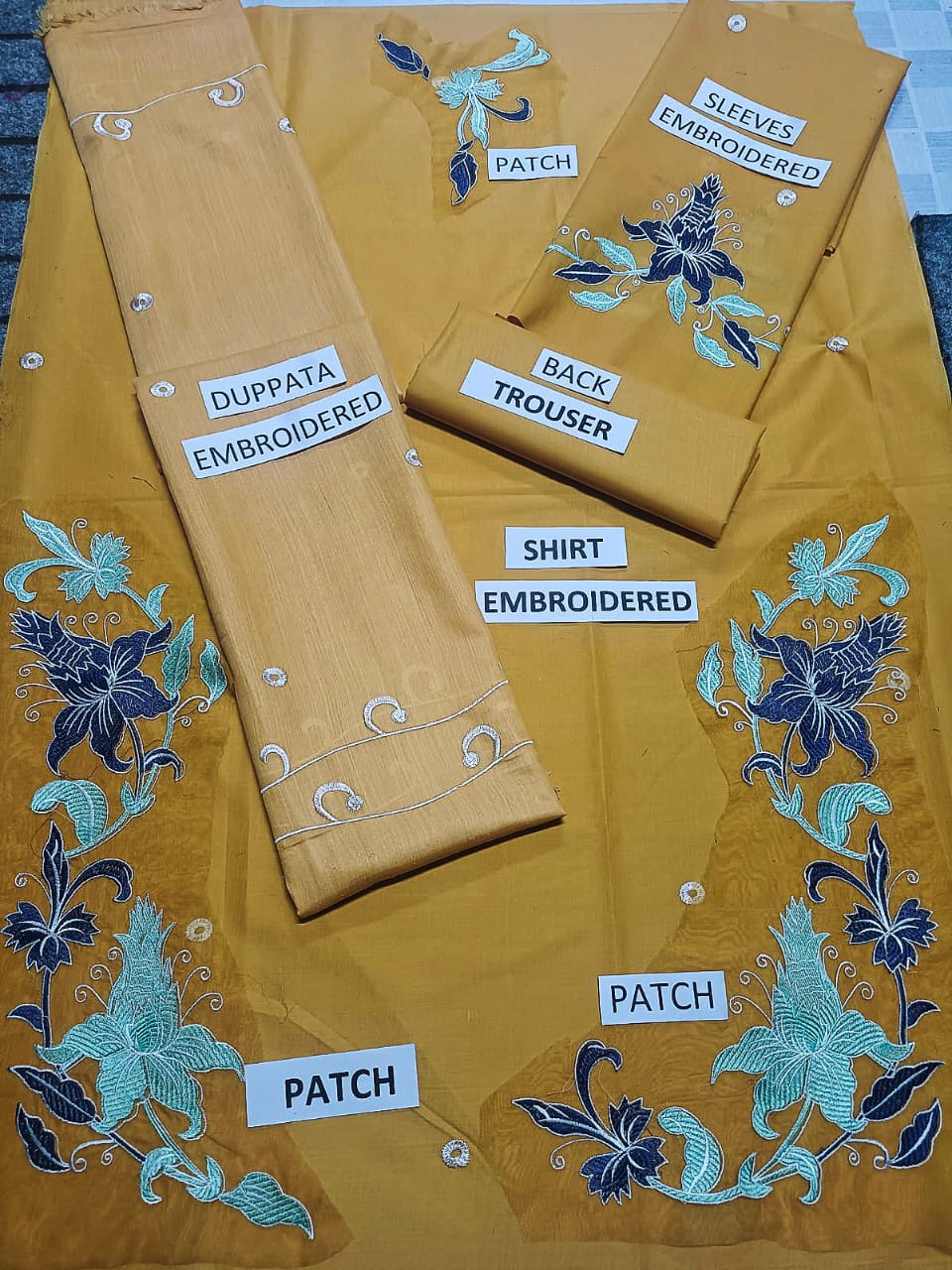 Lawn 3 Piece Embroidered Dress -187