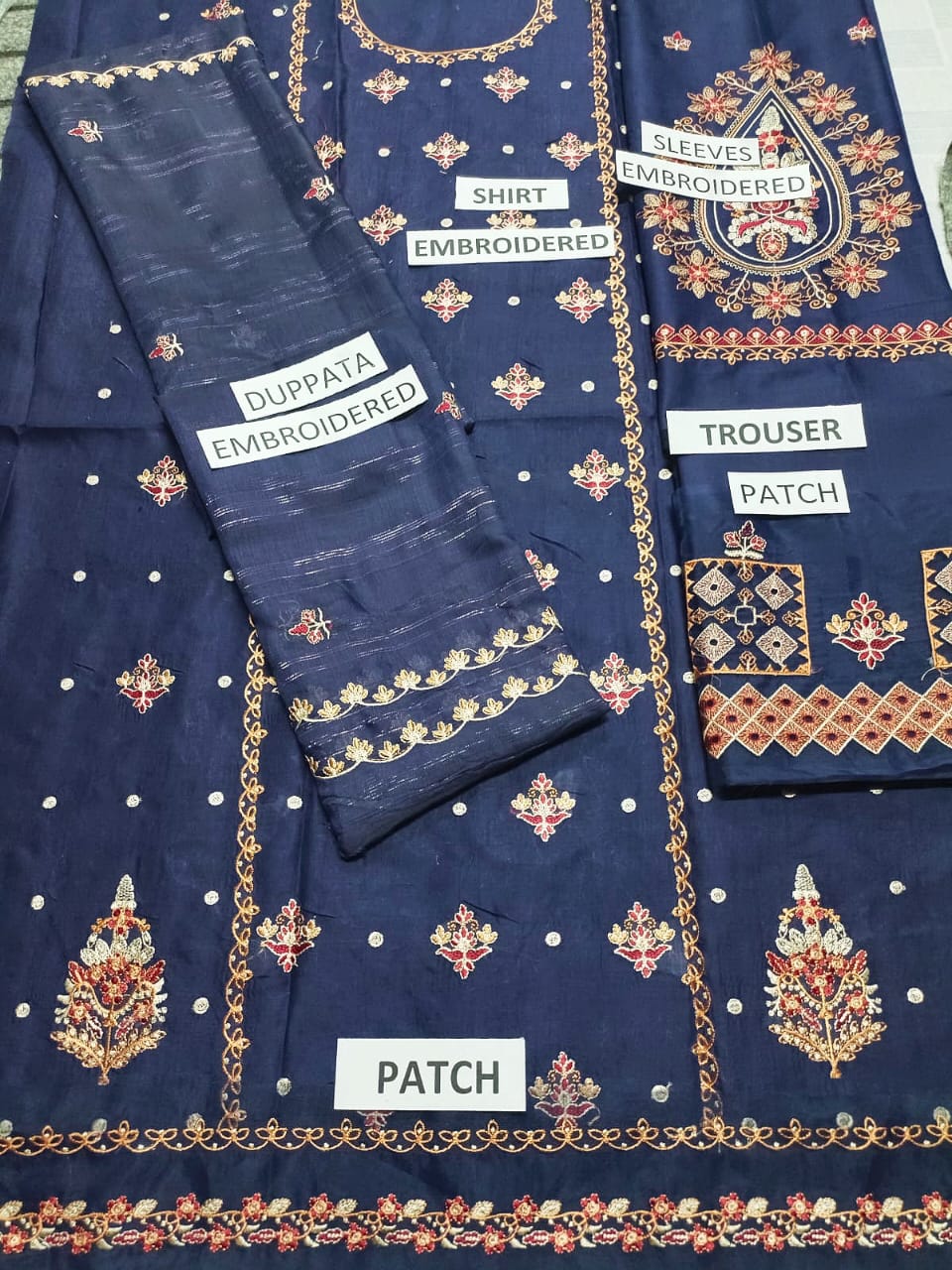 Lawn 3 Piece Embroidered Dress -193