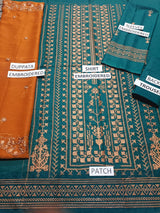 Lawn 3 Piece Embroidered Dress -202