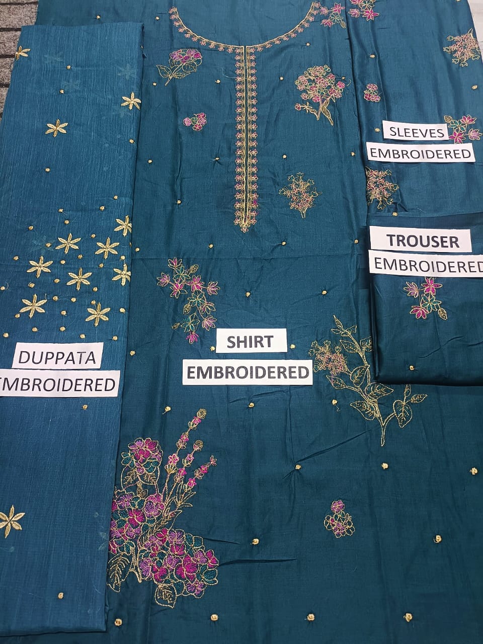 Lawn 3 Piece Embroidered Dress -205