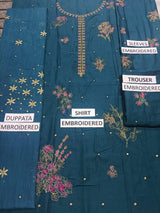 Lawn 3 Piece Embroidered Dress -205