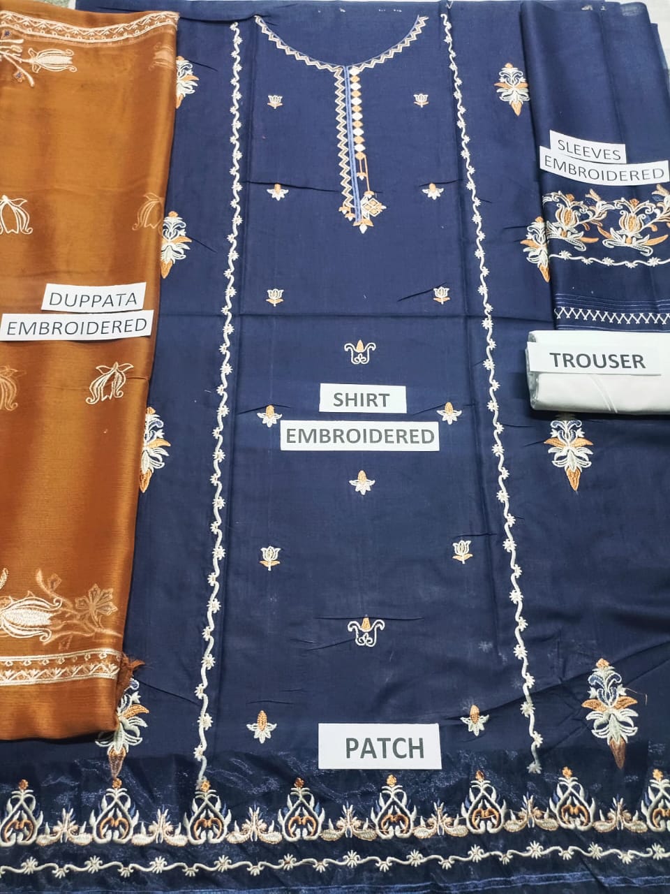 Lawn 3 Piece Embroidered Dress -209