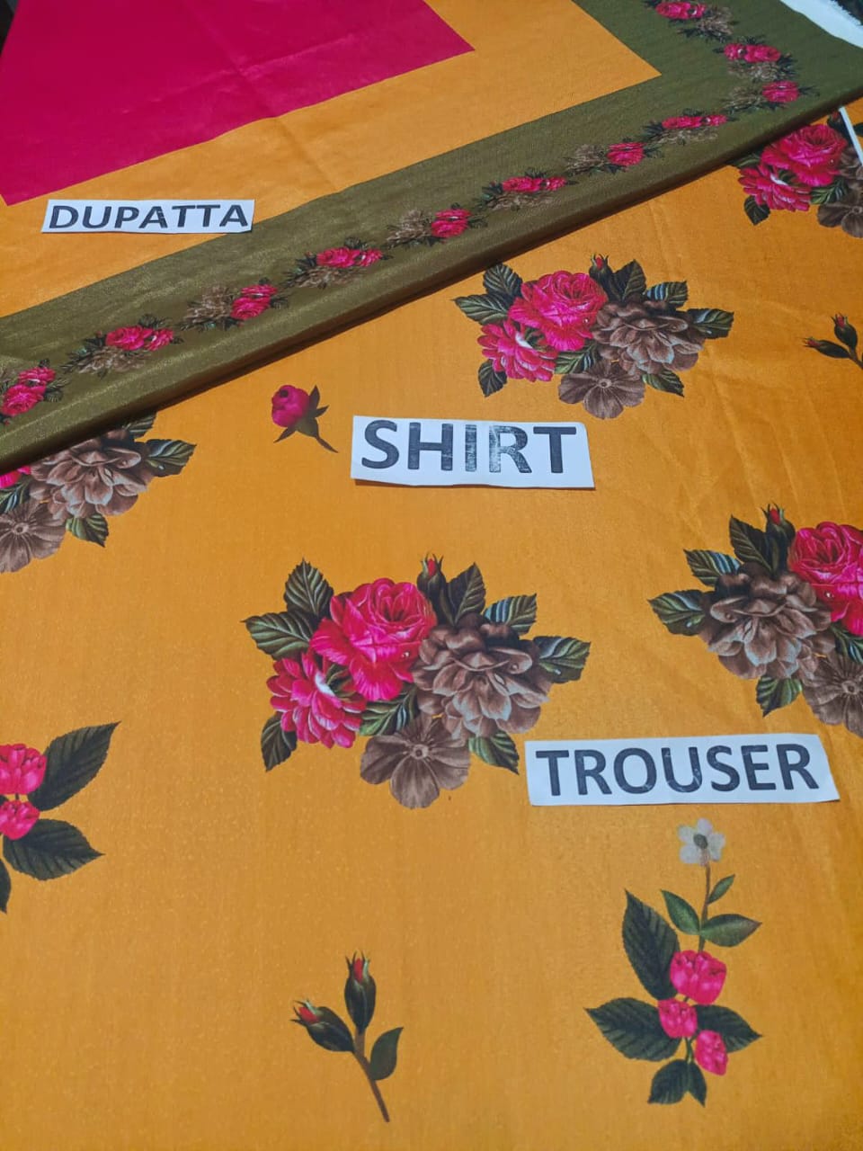 Karandi 3 Piece Printed Dress- 228