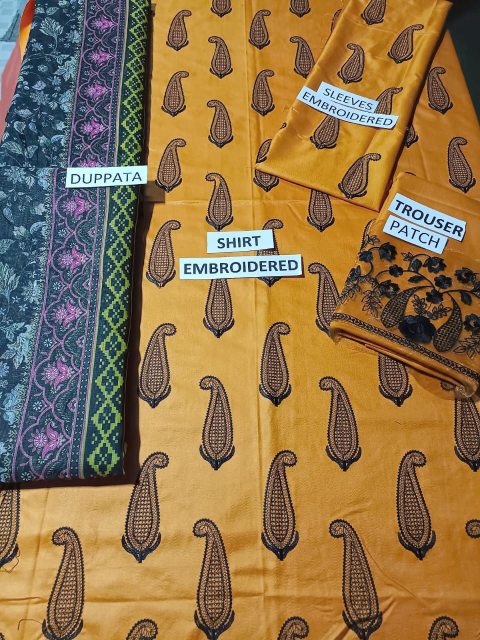 Dhanak 3 Piece Embroidered Dress - 255