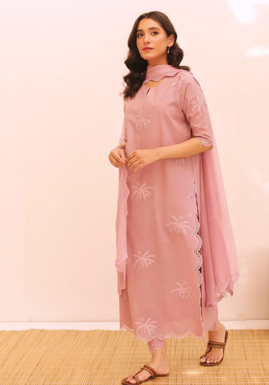 Lawn  3 Piece Embroidered Dress - 306