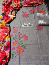 Dhanak 3 Piece Embroidered Dress -224