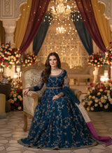 Kataan Silk 3 Piece Embroidered Lehenga - 394