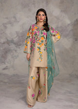 Lawn 3 Piece Embroidered Dress - 377