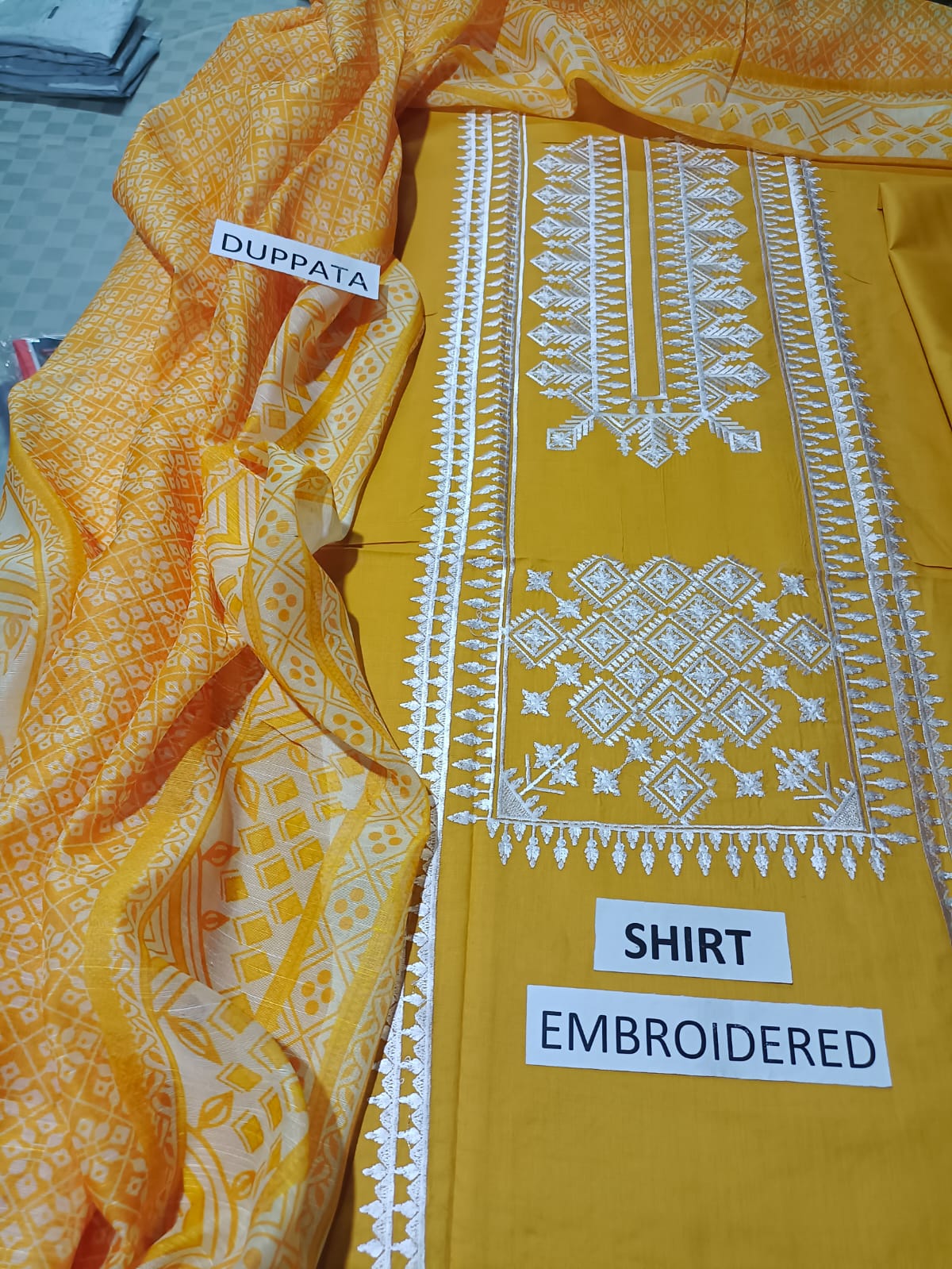 Lawn 3 Piece Embroidered Dress - 355