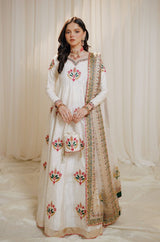 Organza 3 Piece Embroidered Frock - 160