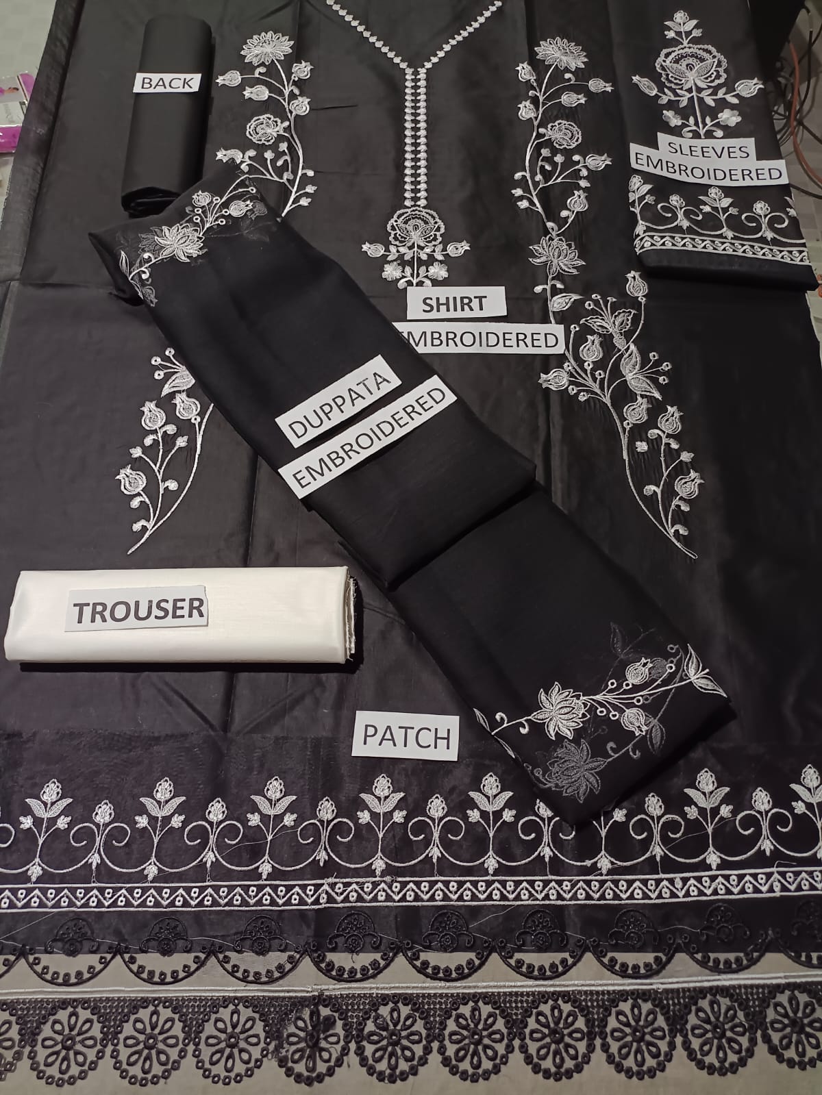 Lawn 3 Piece Embroidered Dress - 363