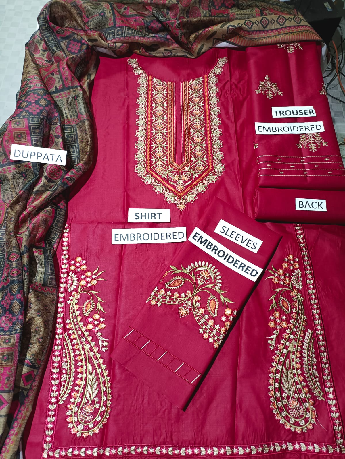 Lawn 3 Piece Embroidered Dress - 359