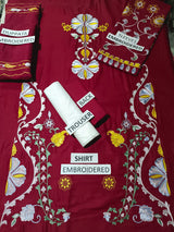 Lawn 3 Piece Embroidered Dress - 379