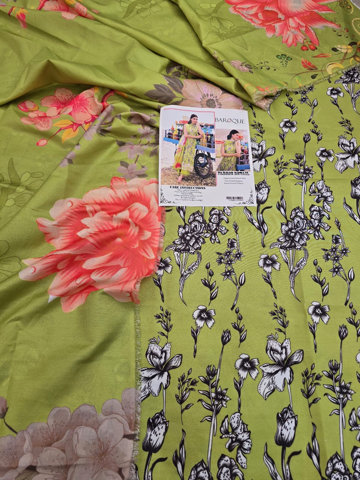 Karandi 3 Piece Printed Dress - 326