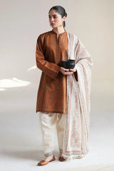 Lawn 3 Piece Embroidered Dress - 347