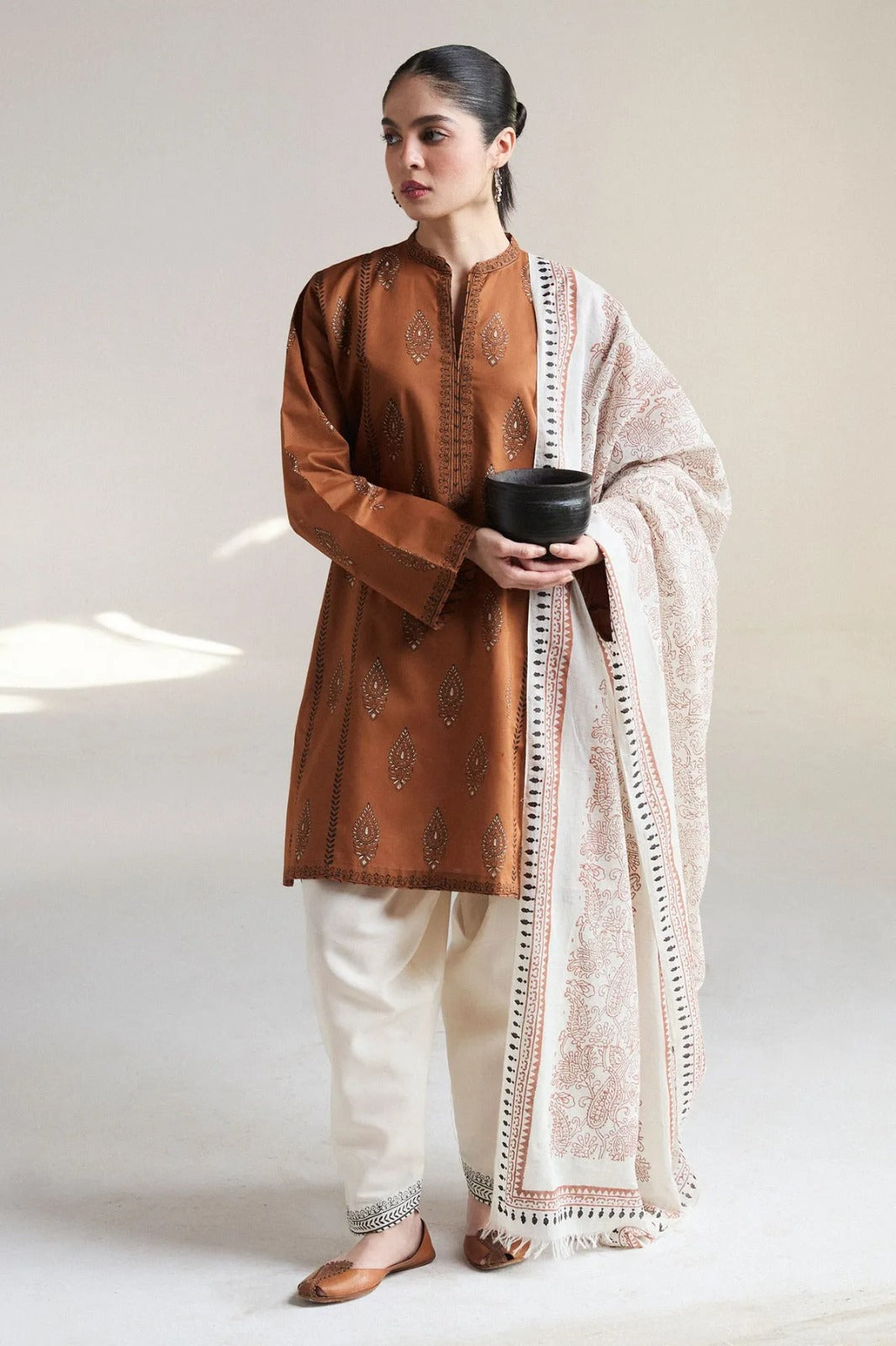 Lawn 3 Piece Embroidered Dress - 347