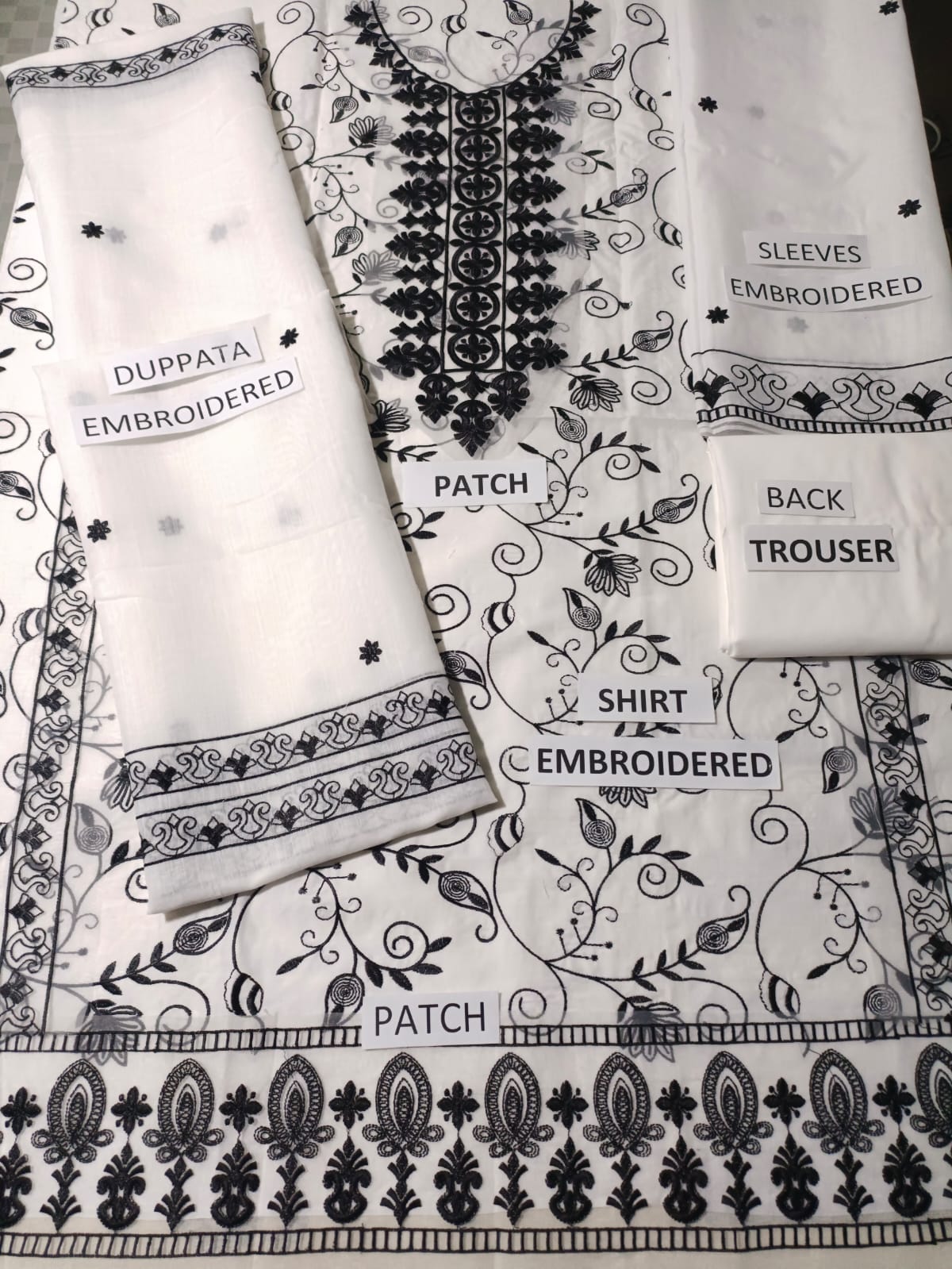 Lawn 3 Piece Embroidered Dress - 350