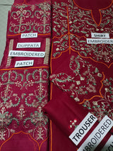 Lawn 3 Piece Embroidered Dress - 373