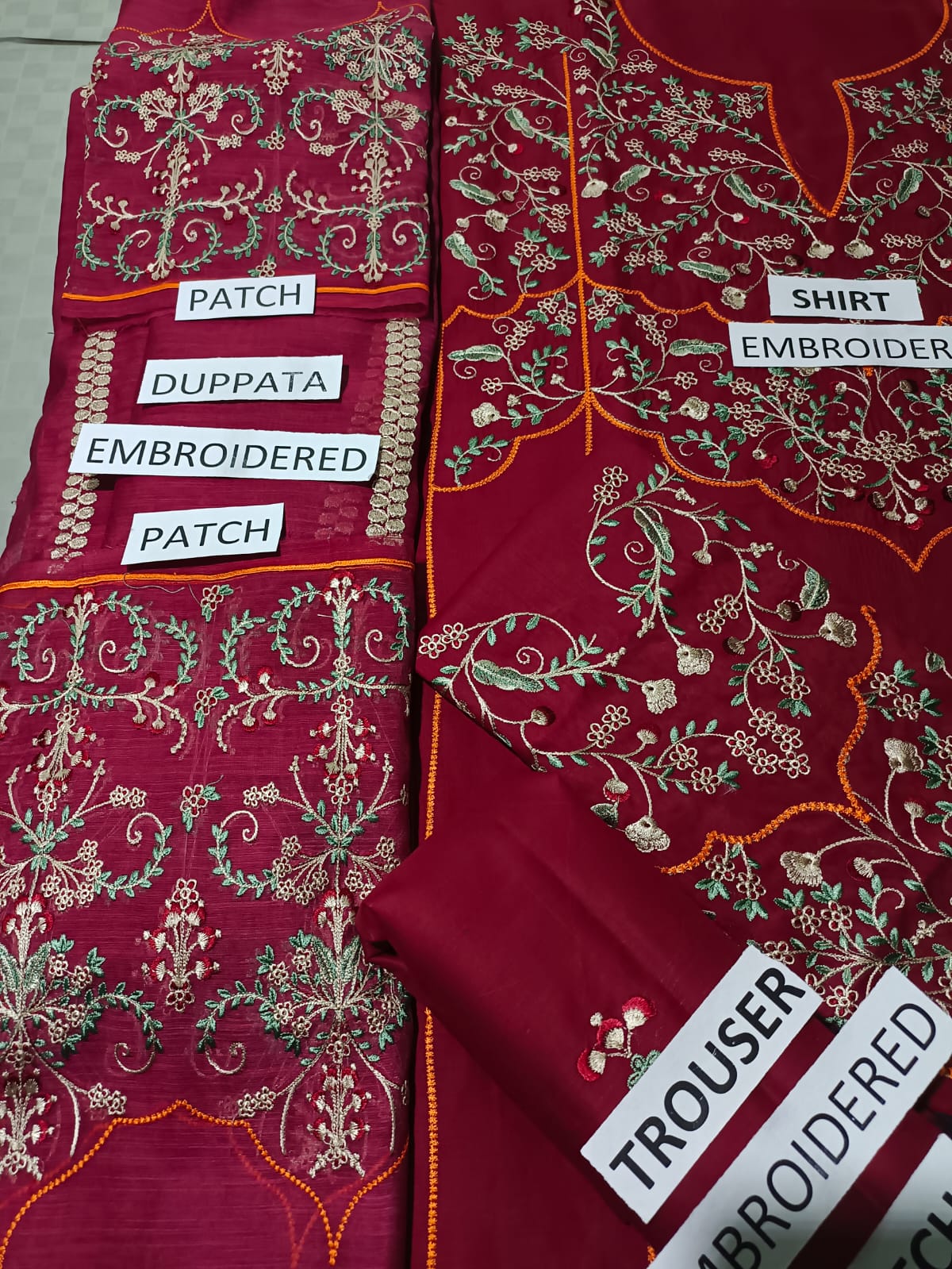 Lawn 3 Piece Embroidered Dress - 373