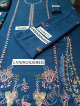 Dhanak 3 Piece Embroidered Dress - 384