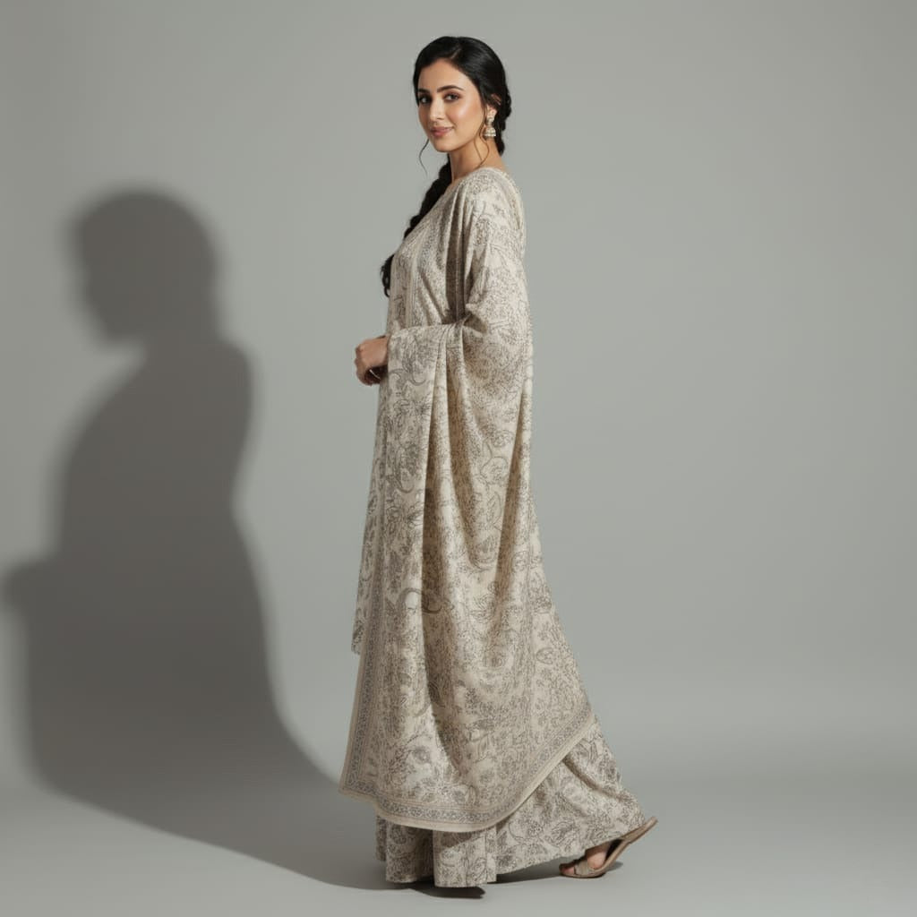 Karandi 3 Piece Printed Dress- 227