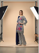 Dhanak 3 Piece Embroidered Dress - 268