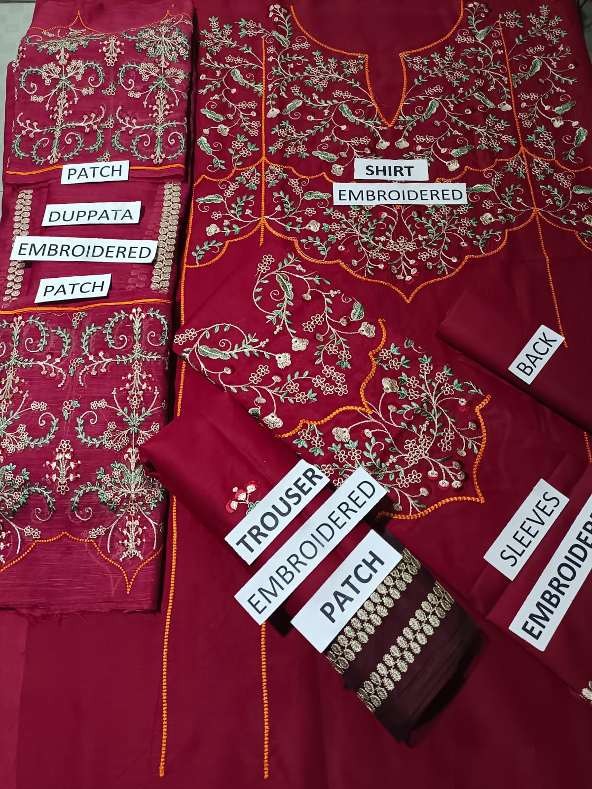 Lawn 3 Piece Embroidered Dress - 373