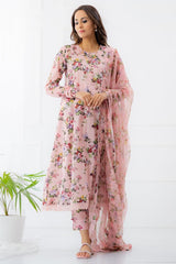 Lawn 3 Piece Printed Dress - 341