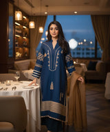 Dhanak 3 Piece Embroidered Dress -197