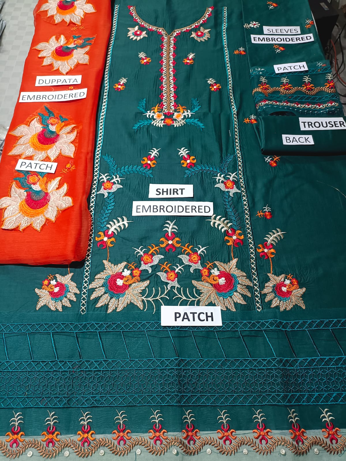 Lawn 3 Piece Embroidered Dress -353