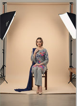 Dhanak 3 Piece Embroidered Dress - 268