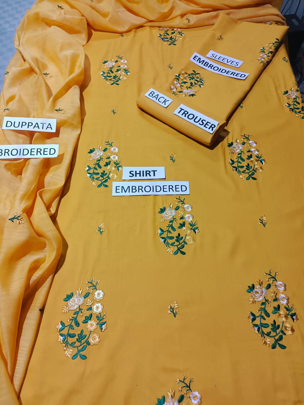 Lawn 3 Piece Embroidered Dress - 364