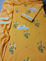 Lawn 3 Piece Embroidered Dress - 364