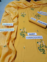 Lawn 3 Piece Embroidered Dress - 364