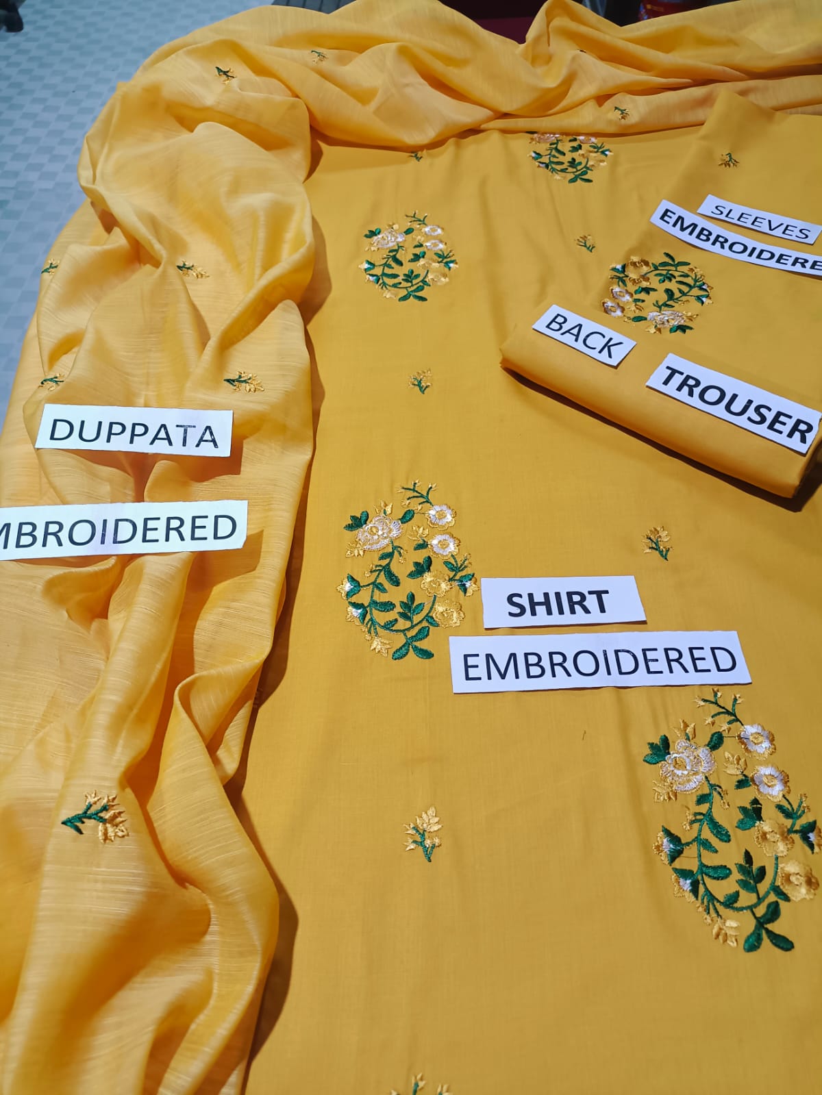 Lawn 3 Piece Embroidered Dress - 364